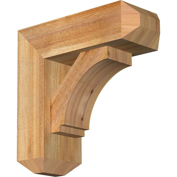 Ekena Millwork Imperial Craftsman Rough Sawn Bracket w/ Offset Brace, Western Red Cedar, 6"W x 16"D x 16"H BKT0604X16X16IMP04RWR - main